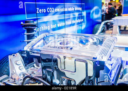 La Toyota Mirai fuelcell auto presso il CES Show di Las Vegas. Foto Stock