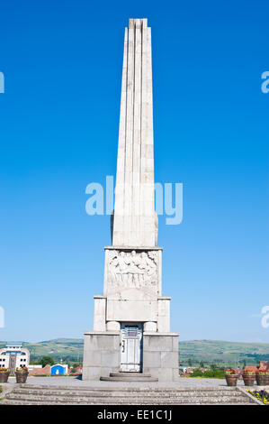 Obelisco in Alba Carolina Fortezza, Alba Iulia, Transilvania, Romania Foto Stock