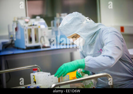 Le cellule staminali biobanca Foto Stock
