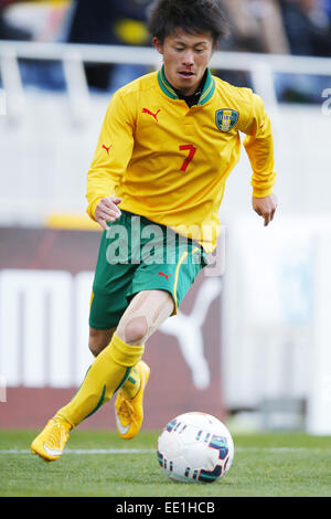 Sitama Stadium 2002, Saitama, Giappone. Xii gen, 2015. Keita Sugihara (Seiryo), 12 gennaio 2015 - Calcetto : 93tutto il Giappone di alta scuola di torneo di calcio partita finale tra Maebashi Ikuei 2-4 Seiryo presso lo Stadio Sitama 2002, Saitama, Giappone. © Yusuke Nakanishi AFLO/sport/Alamy Live News Foto Stock