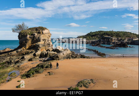 Playa del Camello, Santander, Cantabria, Spagna. Foto Stock
