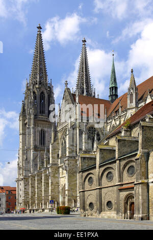 Ratisbona, Dom San Pietro, Domschatzmuseum, Unesco Welterbe, St Peters cattedrale, Bayerische Eisenstrasse, Strasse der Kaiser Foto Stock