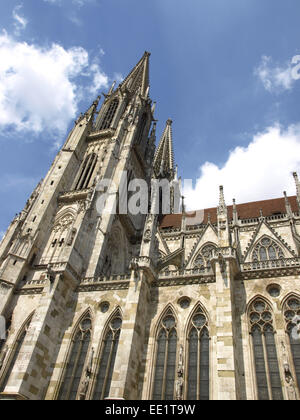 Ratisbona, Dom San Pietro, Domschatzmuseum, Unesco Welterbe, St Peters cattedrale, Bayerische Eisenstrasse, Strasse der Kaiser Foto Stock