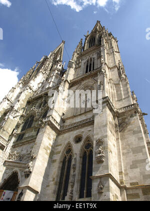 Ratisbona, Dom San Pietro, Domschatzmuseum, Unesco Welterbe, St Peters cattedrale, Bayerische Eisenstrasse, Strasse der Kaiser Foto Stock