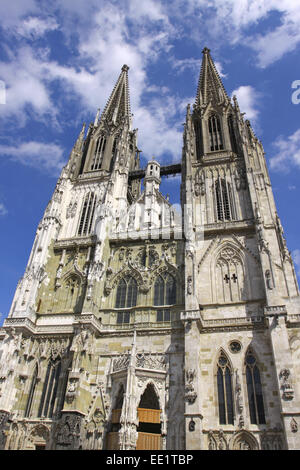 Ratisbona, Dom San Pietro, Domschatzmuseum, Unesco Welterbe, St Peters cattedrale, Bayerische Eisenstrasse, Strasse der Kaiser Foto Stock