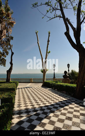 Vista su tutta la baia di Cadice da Alameda de Apodaca. Foto Stock