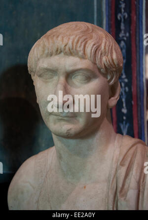 Traiano - Marcus Ulpius Nerva Traianus Augustus 53 - 117 ad imperatore romano Roma Italia Italiano Foto Stock