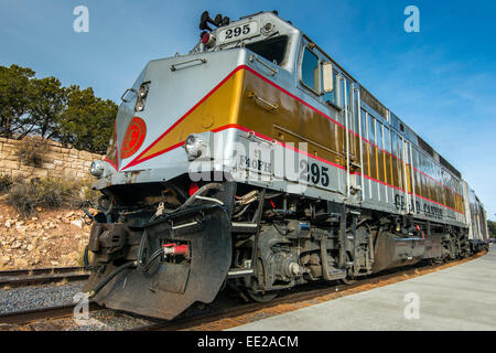 EMD F40PH locomotiva diesel-elettriche, il villaggio di Grand Canyon, Arizona, Stati Uniti d'America Foto Stock