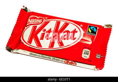 Close-up di un Kit Kat barra di cioccolato Foto Stock