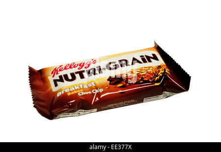 Close-up di Kellogg's Nutri-Grain Colazione cuoce Choc Chip Foto Stock