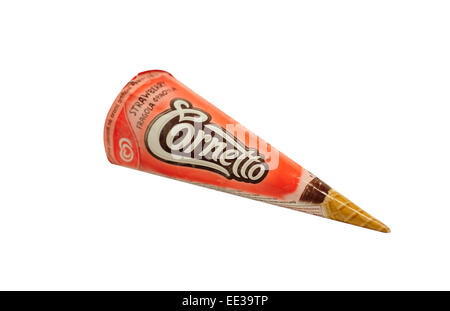 Close up del Cornetto di ghiaccio pareti crema gelato Foto Stock