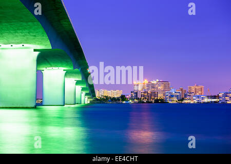 Sarasota, Florida, Stati Uniti d'America downtown skyline della citta'. Foto Stock