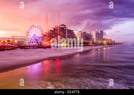 Daytona Beach, Florida, Stati Uniti d'America beach resort e il paesaggio urbano. Foto Stock