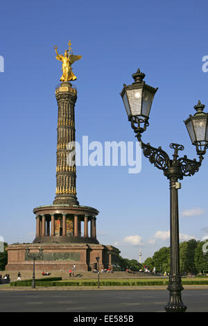 Deutschland, Berlino, Europa, Hauptstadt, Stadt, Sehenswuerdigkeit, Stadtteil Berlin-Tiergarten, Grosser Stern, Siegessaeule, det Foto Stock