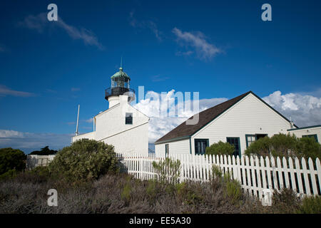 Vecchio punto Loma faro, Cabrillo National Monument, Point Loma, San Diego, California USA Foto Stock