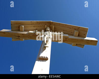 Bildausschnitt, Christus, dettaglio, Dettagli Gipfel, Gipfelkreuz, Gipfelkreuze, Glaube, Holz, Gesù, Kreuz, Kreuze, Kruzifix, Naha Foto Stock