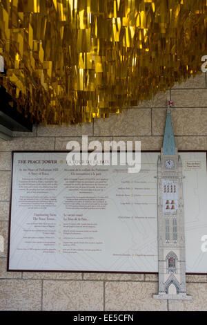 Torre di pace, di Parliament Hill, Ottawa, Ontario, Canada Foto Stock
