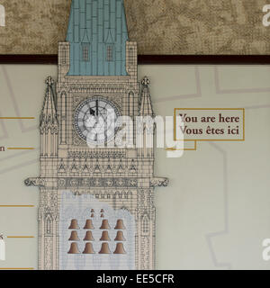 Torre di pace, di Parliament Hill, Ottawa, Ontario, Canada Foto Stock