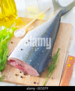 tonno crudo Foto Stock