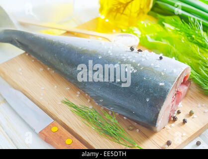 tonno crudo Foto Stock