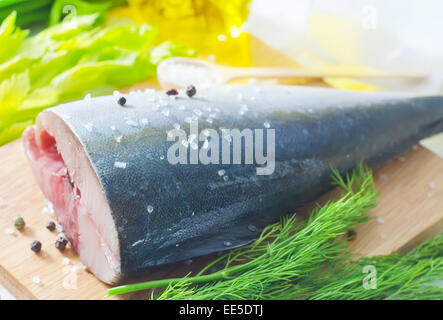 tonno crudo Foto Stock