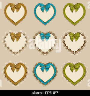 Set di modelli di elegante design del telaio Foto Stock