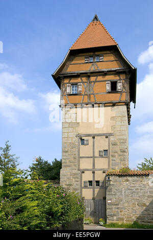 Deutschland, Bayern, Franken, Dinkelsbuehl, Europa, Sueddeutschland, Mittelfranken, Stadt, Innenstadt, Sehenswuerdigkeit, Gebaeu Foto Stock