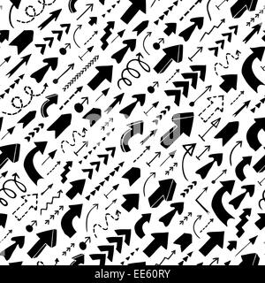 Senza giunture di sfondo disegnato a mano le frecce Foto Stock