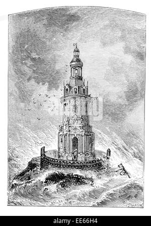 La torre del faro di Cordouan de Foix estuario Gironde francia - francese Tour de Cordouan Rinascimento del XVI secolo Foto Stock