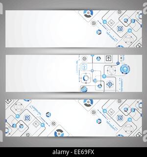 Tecnologia astratto concetto di business dello sfondo. Vettore Illustrazione Vettoriale