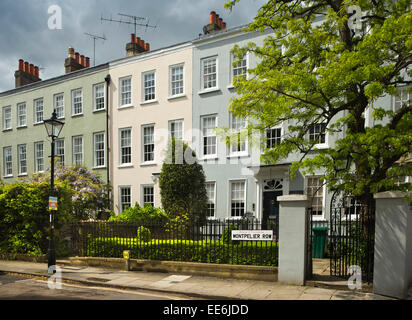 UK, Londra, Twickenham, Montpelier Row, 1720 terrazza di case in stile georgiano Foto Stock