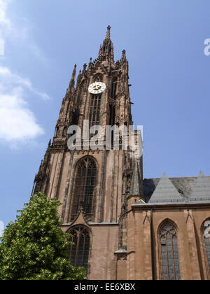 Deutschland, Frankfurt am Main, Dom St, Bartholomaeus, Turm, dettaglio, Europa, Assia, Stadt, Gebaeude, Bauwerk, Architektur, Kir Foto Stock