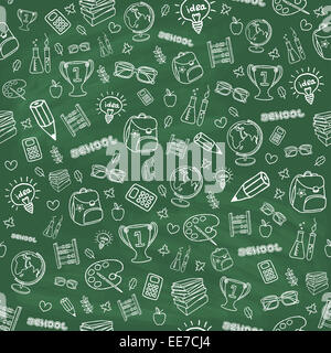 Disegnata a mano colorato sfondo della scuola Foto Stock