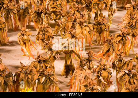 Rio de Janeiro, Brasile, 15 Febbraio 2010 - Scuola di Samba presentazione al sambodromo nel Carnevale 2010. Foto Stock