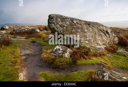 Rocce a Baslow bordo nel Peak District, DERBYSHIRE REGNO UNITO Inghilterra Foto Stock