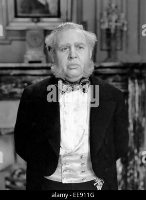 Charles Laughton, sul set del film "L'Barretts di Wimpole Street', 1934 Foto Stock