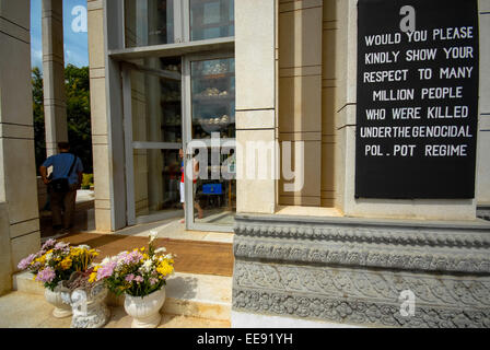 Choeung memorial killing fields Cambogia Foto Stock