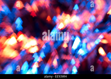 Natale tre bokeh da piccola lampadina della luce Foto Stock