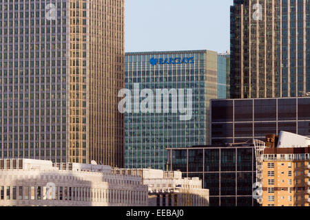 Barclays Bank Building, Canary Wharf, Docklands. Foto Stock