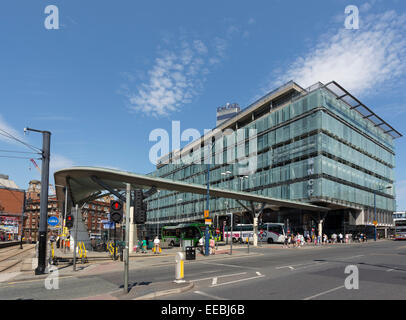 Inghilterra, Manchester, Shudehill Bus terminal Foto Stock