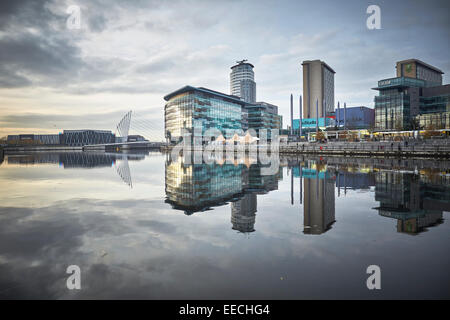 Media City UK in Salford Quays, casa della BBC e ITV. Foto Stock