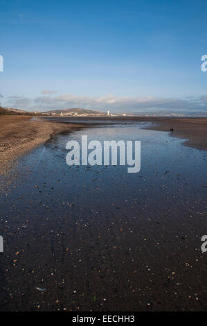 Swansea Bay nel tardo pomeriggio di sole d'inverno. Foto Stock