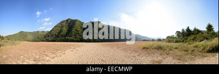 Vista del fiume Nakdong a ByeongSanSeoWon di Andong, Corea. Foto Stock