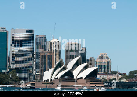 Vie wof Sydney Opera House e il distretto centrale degli affari,l'australia Foto Stock