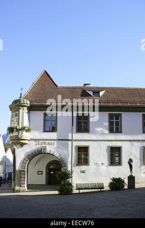 Allgaeu, Algovia, Altstadt, Architektur, Aussen, Bayern, Deutschland, Fuessen, Füssen Haeuser, Haus, Häuser, Stadt, Stadtansicht Foto Stock
