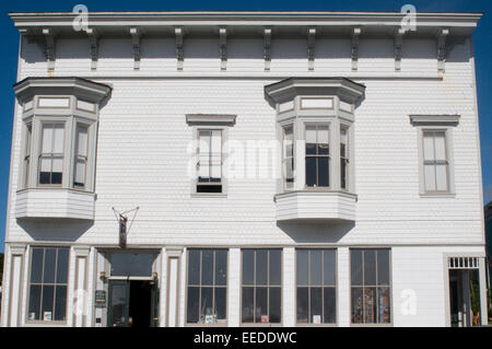 Elegante costiera californiana architettura grandiosa in legno Mendocino store Foto Stock