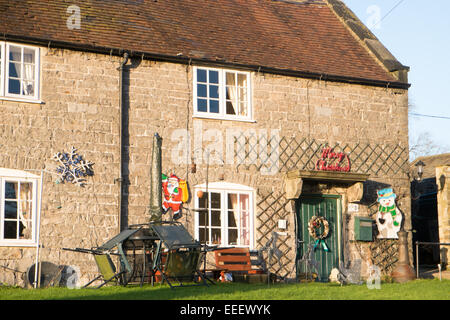 Cottage di campagna home casa nel Derbyshire village di Tissington,Inghilterra Foto Stock