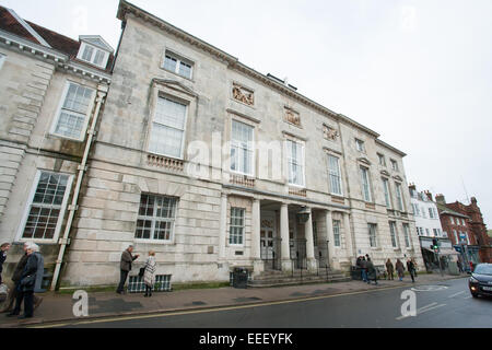 Vista generale GV di Lewes Crown Court di Lewes, East Sussex, Inghilterra Foto Stock