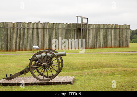 Andersonville National Historic Site home all'ex campo confederato Sumter campo di prigionia dove 45.000 Unione prigionieri sono stati detenuti Maggio 6, 2013 in Andersonville, Georgia. Foto Stock