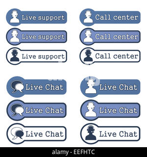 Elemento del sito Web Live Support concetto. Foto Stock